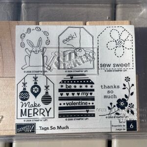 Stampin' Up! Tags So Much Stamp Set - New in Box Unmounted